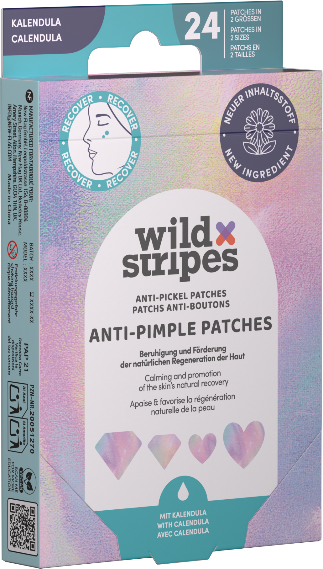 Wild Stripes Anti-Pimple Patches Diamond Recover náplasti na pupínky 24 ks
