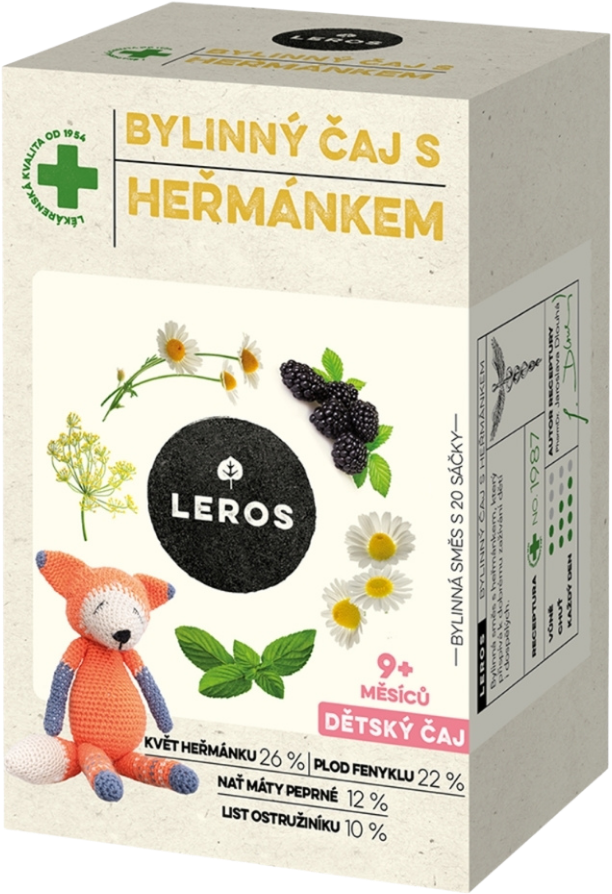 Leros dětský bylinný čaj s heřmánkem 20 x 1.5 g