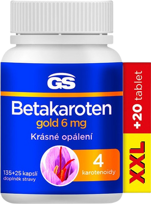 GS Betakaroten gold 6 mg, XXL 160 kapslí