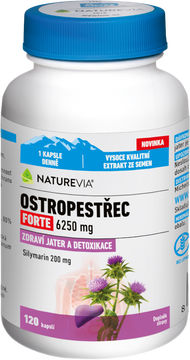 NatureVia Ostropestřec forte 120 kapslí