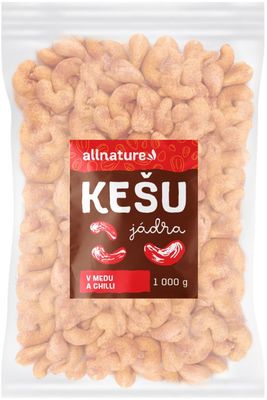 Allnature Kešu v medu a chilli 1000 g