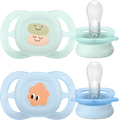 Philips Avent Šidítko Ultrastart obrázek 0-2m chlapec 2 ks