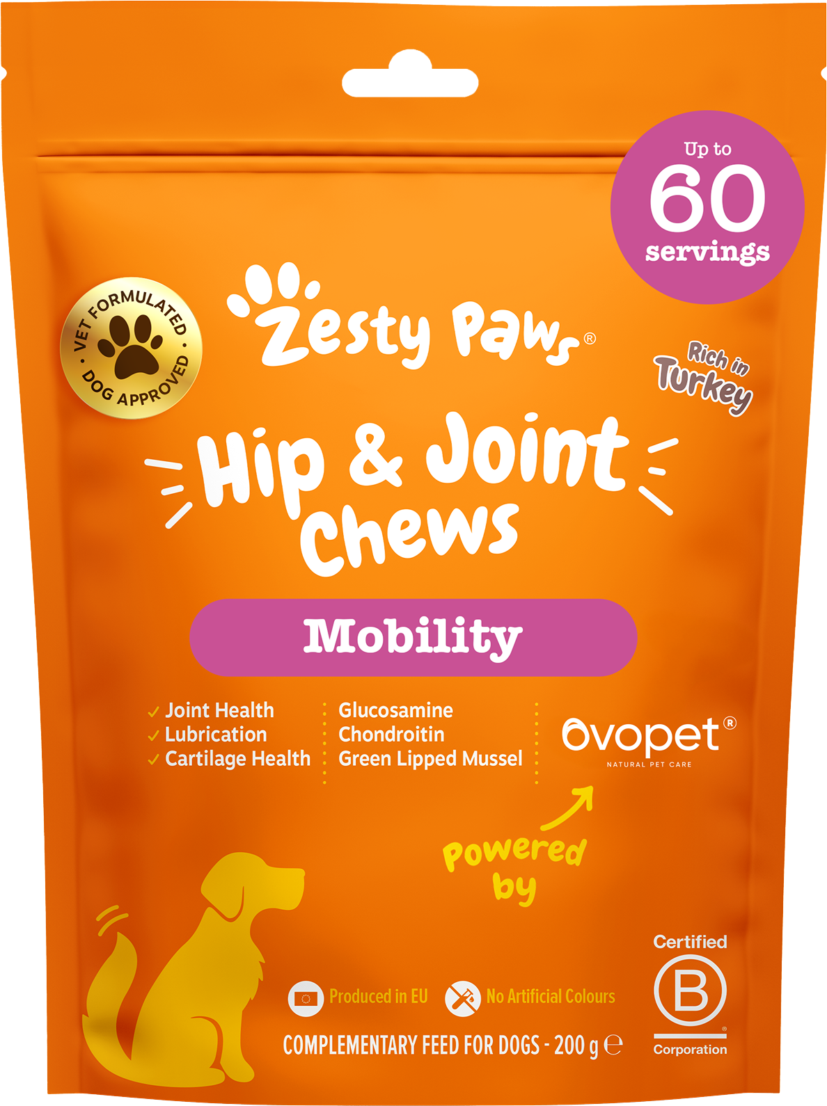 Zesty Paws Hip & Joint Chews 60 tablet