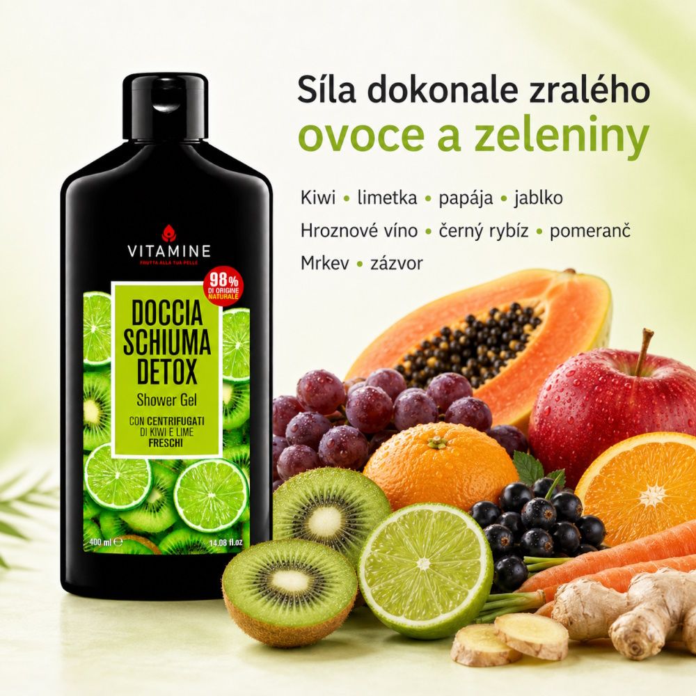 Erboristica Vitamine Detox sprchový gel kiwi a limetka 400 ml