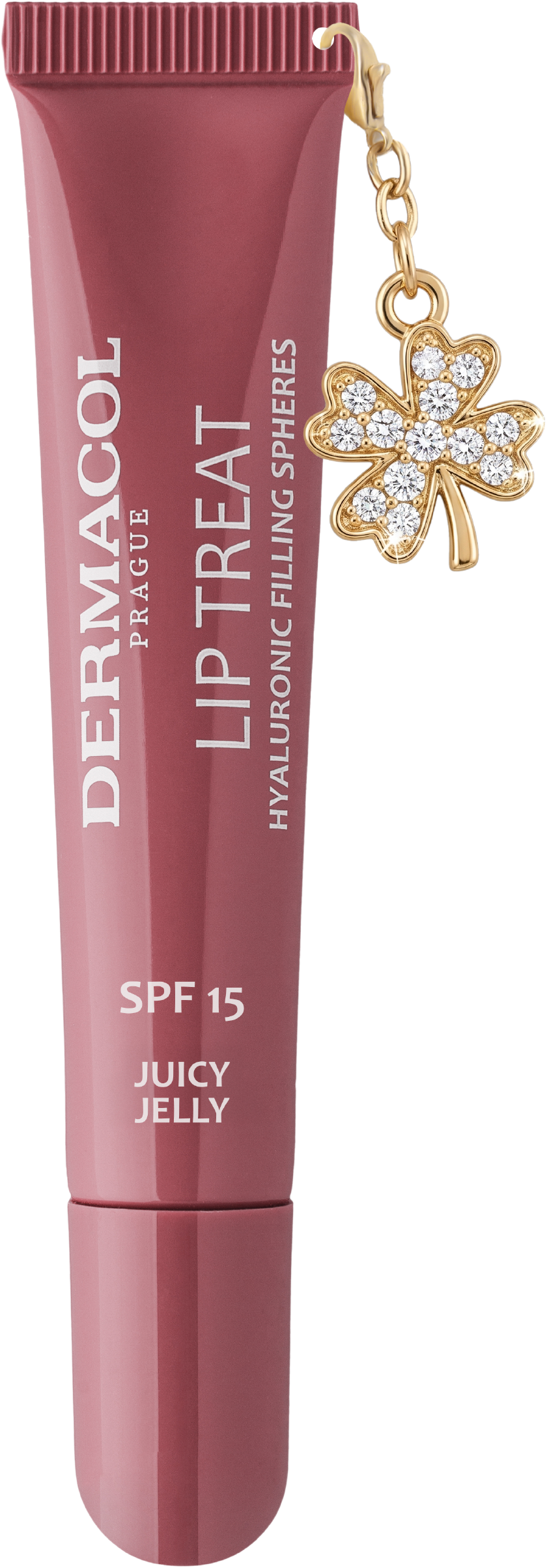 Dermacol Lip Treat hydratační lesk na rty č. 15 Juicy Jelly SPF 15 s přívěskem 10 ml