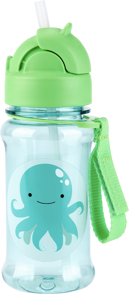 Skip Hop Zoo tritan Láhev s brčkem Chobotnice 12m+ 355 ml