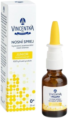 Vincentka Nosní sprej Junior hypotonický 25 ml