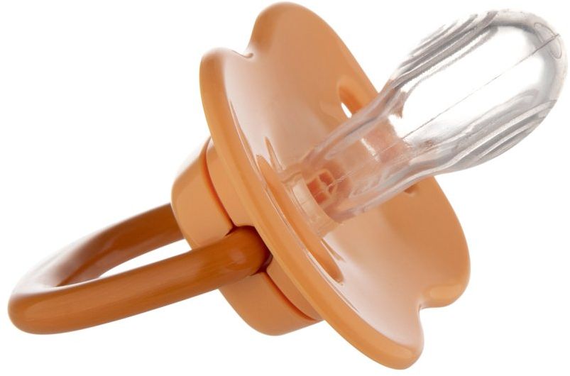 Canpol babies Set symetrických silikonových dudlíků Mountains 0-6m, žlutý 2 ks