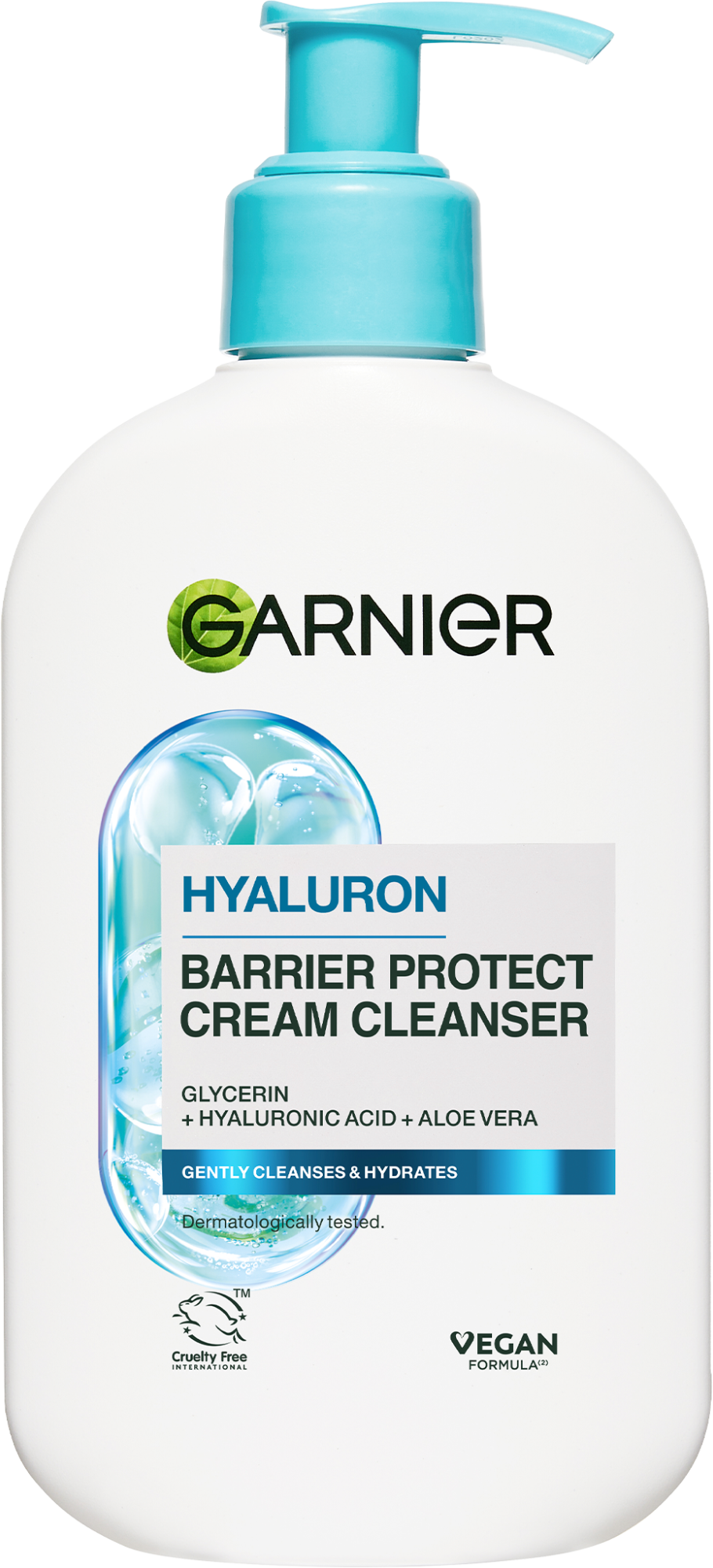 Garnier Skin Naturals zklidňující čisticí krém s kyselinou hyaluronovou a aloe vera, 250 ml