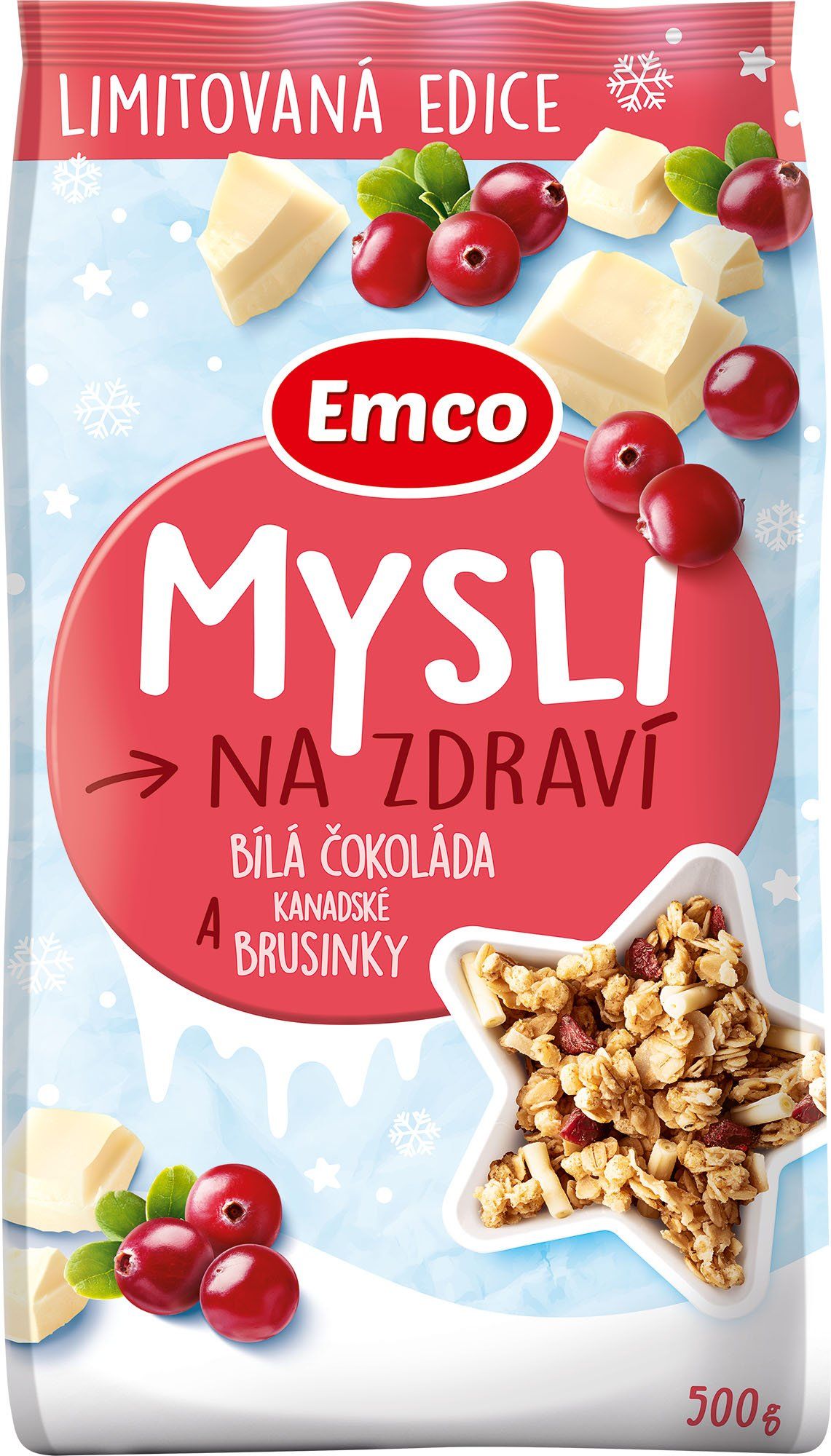 Emco Mysli brusinka a bílá čokoláda 500 g