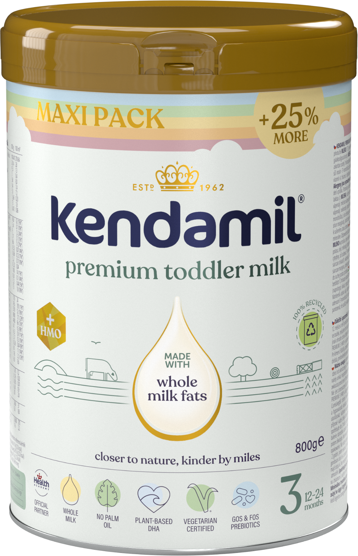 Kendamil Premium 3 HMO+, XXL csomagolás 1 kg