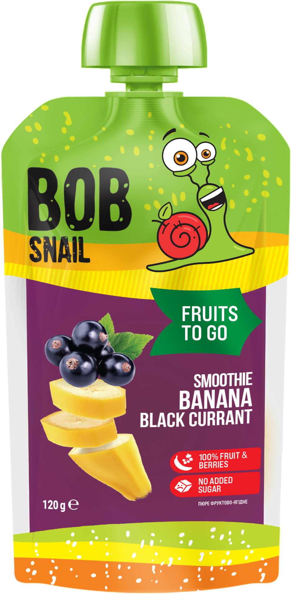 Šnek BOB Smoothie banán-černý rybíz 120 g