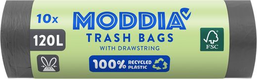 Moddia Odpadkové pytle se zatahovací páskou 10 x 120 l