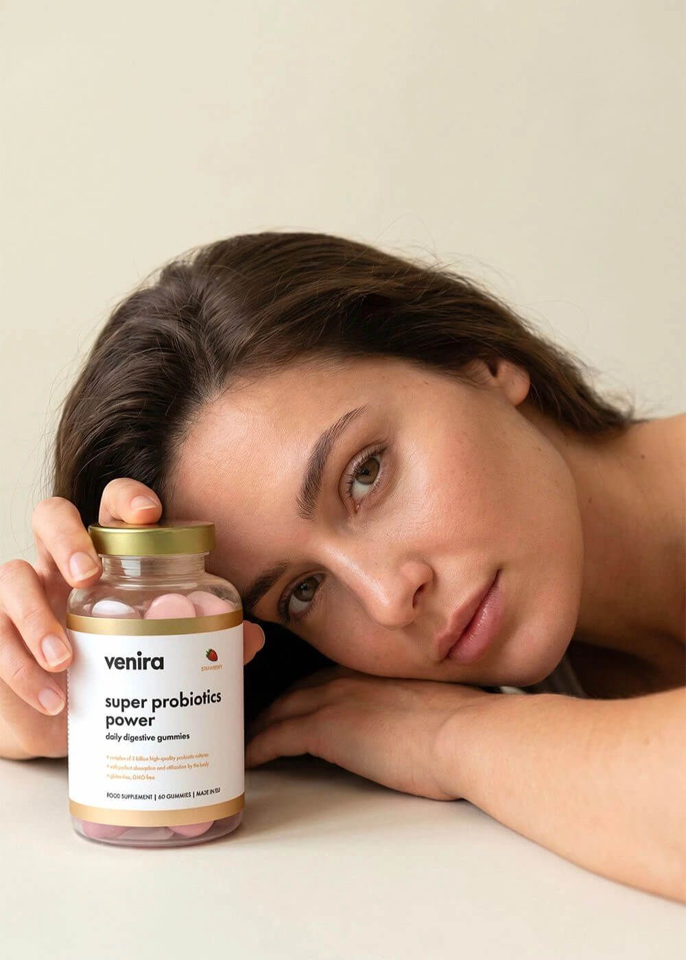 Venira Super probiotics power - medvídci na zlepšení trávení jahoda 60 ks