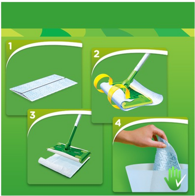 Swiffer Startovací Sada S 1 Násadou, 8 Prachovkami A 3 Čisticími Ubrousky