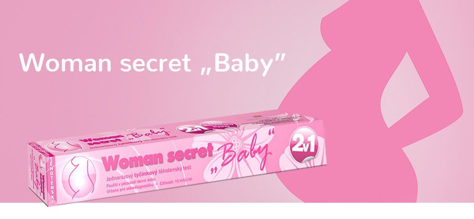 Woman secret baby 2v1, těhotenský test, tyčinkový