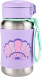 Skip Hop Spark Style Láhev s brčkem na vodu nerez Mušle 12m+ 350 ml