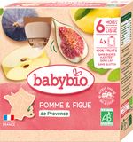 Babybio jablko, fík 4 x 90 g