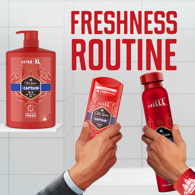 Old Spice Captain Sprchový gel a šampon pro muže s tóny santalového dřeva a citrusů 1000 ml