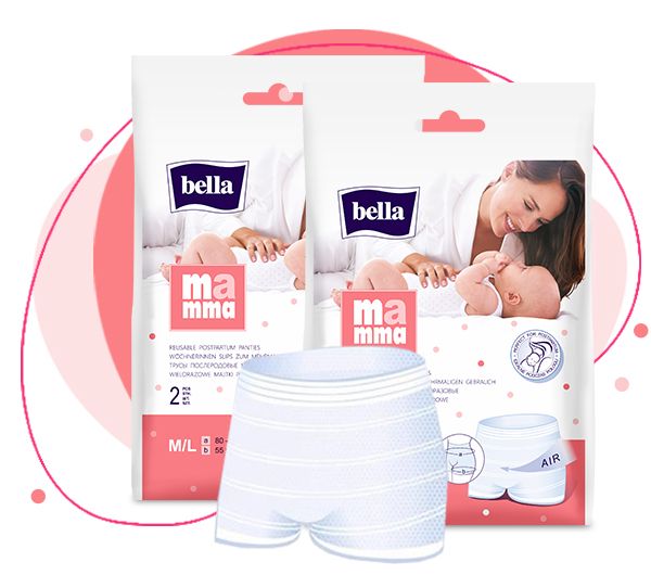 Bella mamma, kalhotky, maminka, poporodní vložky