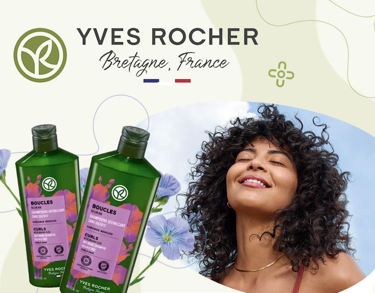 Yves Rocher, kudrnaté vlasy, šampon, vlny