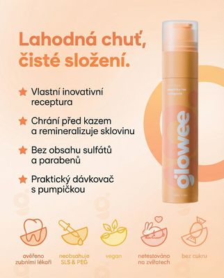 Glowee Zubní pasta Peach Ice tea 60 g
