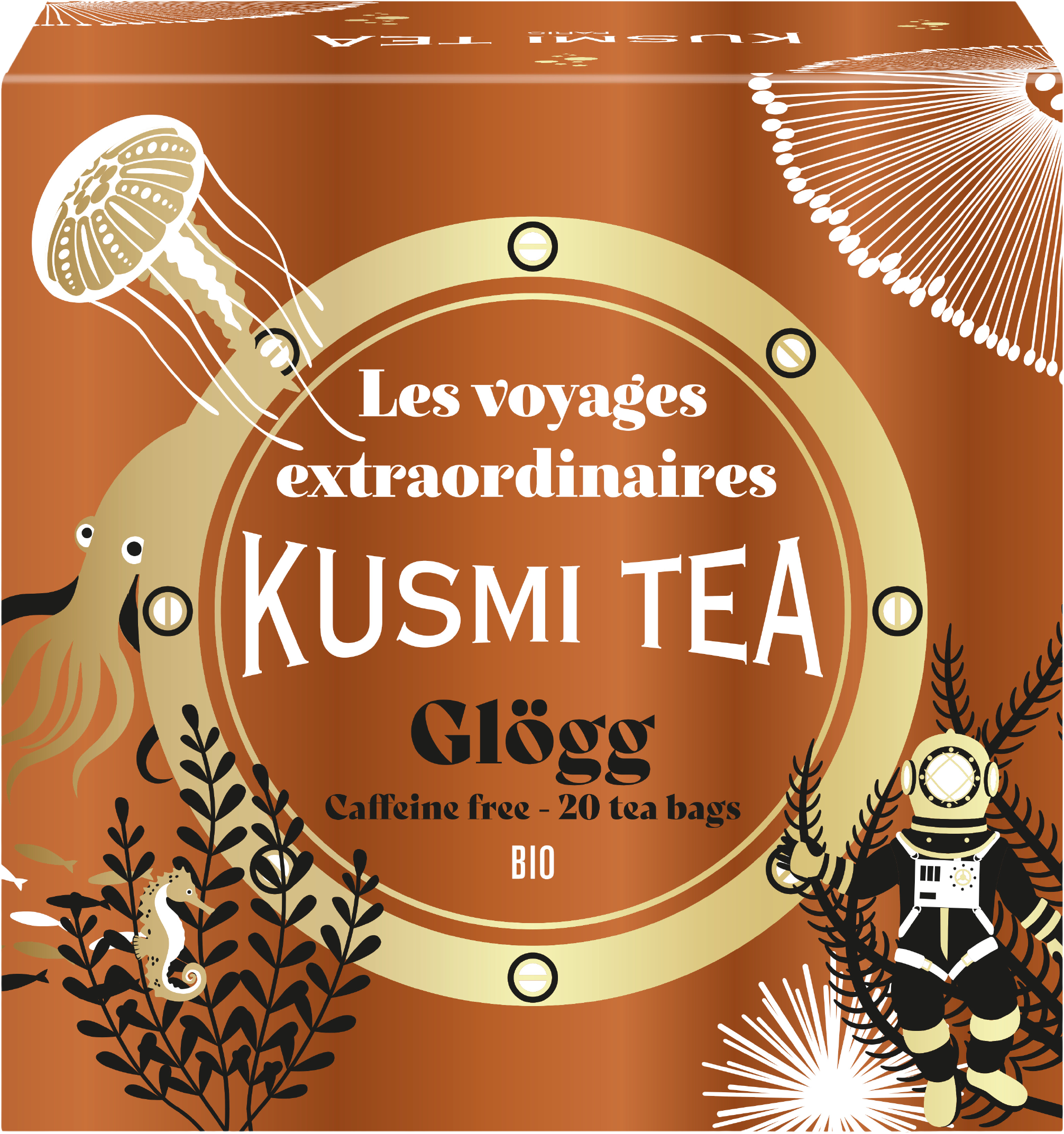 Kusmi Tea Porcovaný ovocný vánoční čaj Glögg Bio 20 sáčků