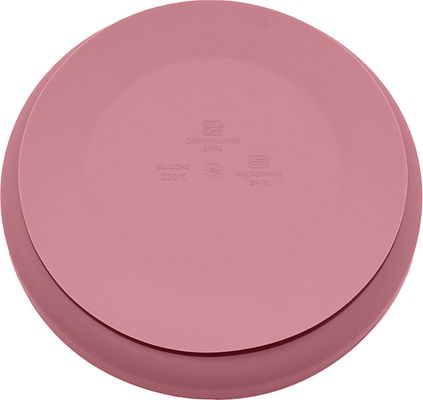 Petite&Mars Set jídelní silikonový TAKE&MATCH talíř + příbor Dusty Rose 6m+ 2 ks