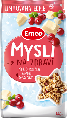 Emco Mysli brusinka a bílá čokoláda 500 g