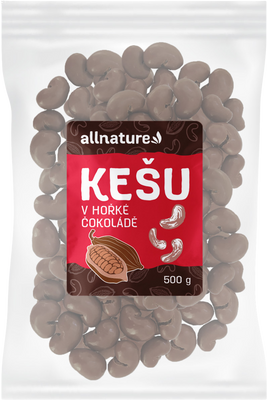 Allnature Kešu v hořké čokoládě 500 g