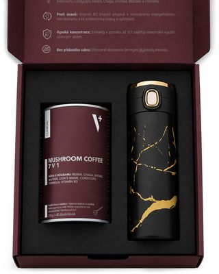 Clinical Dárková sada Mushroom Coffee 7v1 + elegantní termohrnek navíc