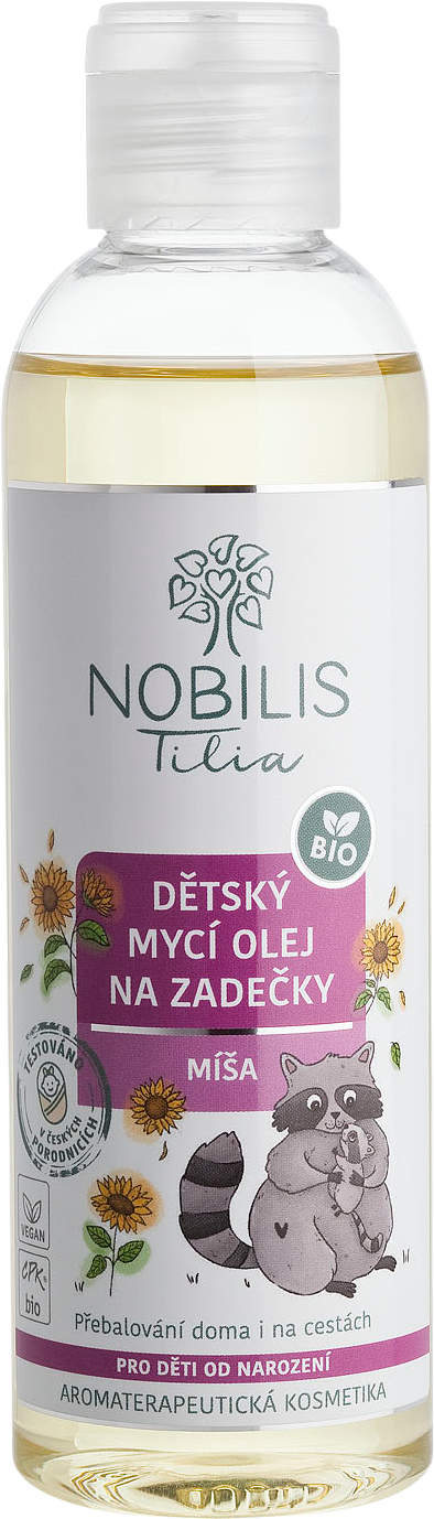 Nobilis Tilia Dětský mycí olej na zadečky Míša 200 ml