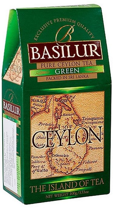 Basilur Island of Tea Ceylon Green papír 100 g