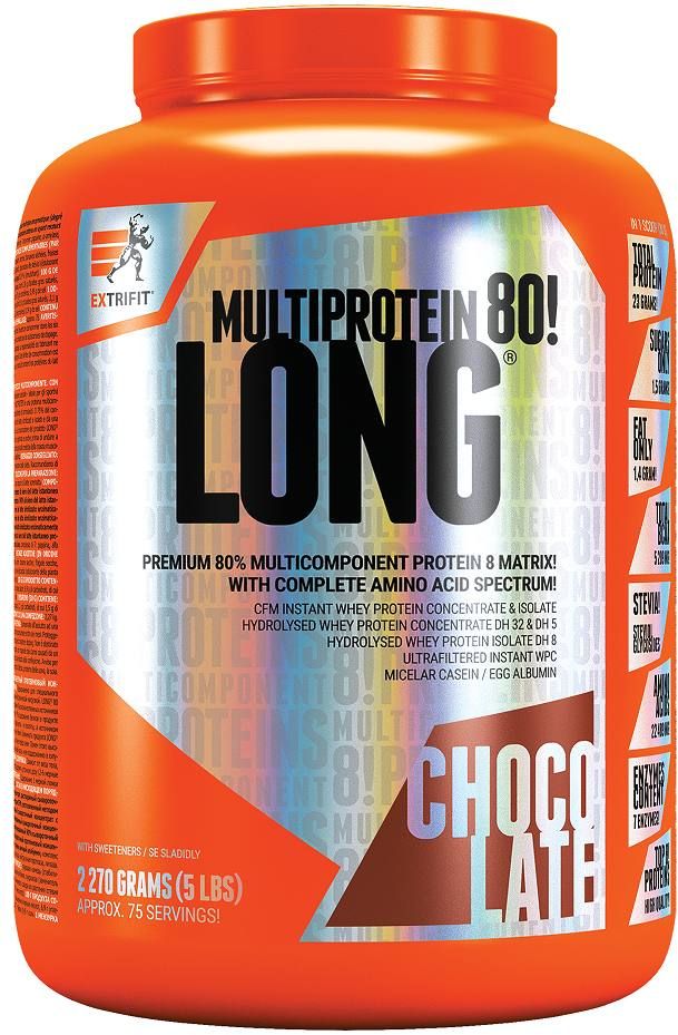 Extrifit Long 80 Multiprotein Čokoláda 2270 g