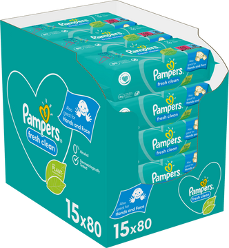 Pampers Fresh Clean XXL Vlhčené ubrousky 15 x 80 ks