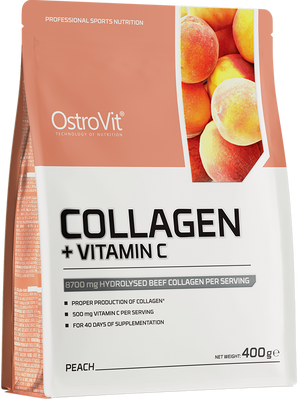 OstroVit Kolagen + Vitamin C broskev 400 g