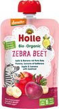 Holle Zebra Bee Bio ovocné pyré jablko, banán a červená řepa 100 g