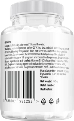 Zerex Vitamín D 1000IU, 60 tablety