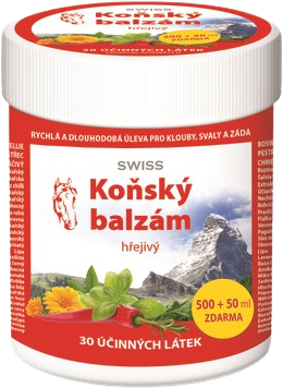 Swiss Koňský balzám hřejivý 500+50ml 550 ml