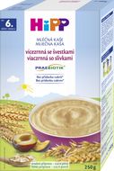HiPP Mléčná kaše PRAEBIOTIK vícezrnná se švestkami 250 g