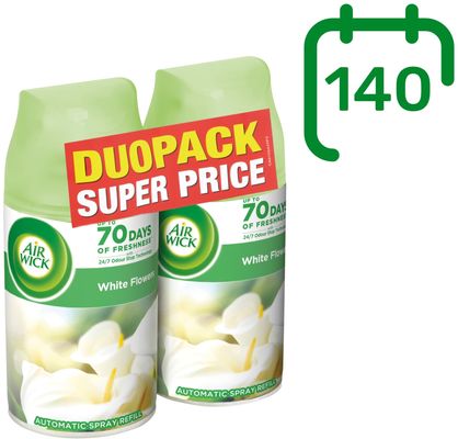 Airwick Náplň do automatického difuzéru Freshmatic DUO Bílé květy frézie 2ks 2 x 250 ml