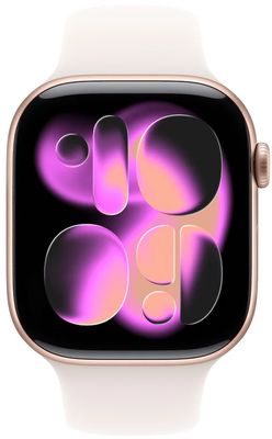 Apple Watch 11 GPS 42mm Rose Gold Aluminium Case with Light Blush Sport Band - M/L
