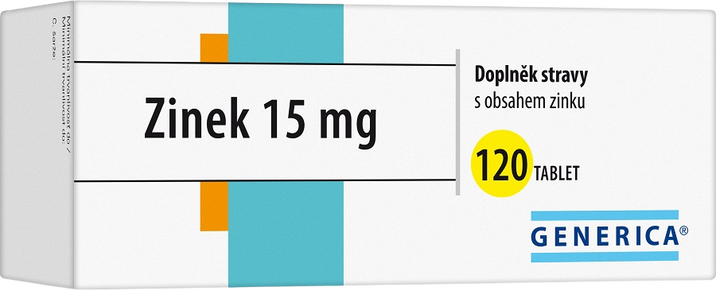 Generica Zinek 15 mg 120 tablet