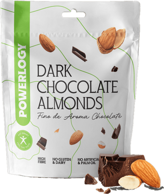 Powerlogy Dark Chocolate Almonds 100 g