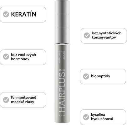 Facederma HAIRPLUS MAX sérum na růst řas a obočí s keratinem 4.5 ml