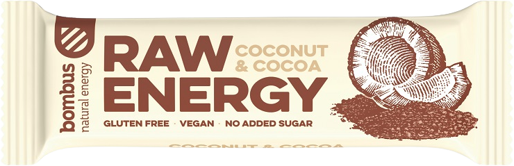 Bombus RAW Energy kokos a kakao 50 g