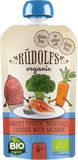 Rudolfs BIO kapsička, Batáty, brokolice, mrkev s lososem 110 g