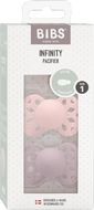 BIBS Infinity anatomické dudlíky ze silikonu, velikost 1, Blossom / Dusky Lilac 2 ks