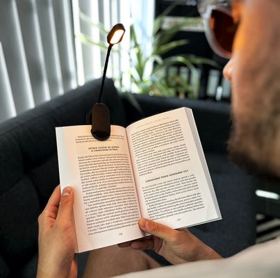 Lunesto LED Lampička na čtení bez modré složky s CLIP-ONEM bílá
