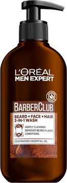 L'Oréal Paris Men Expert Barber Club čisticí gel na vousy, tvář a vlasy 3v1, 200 ml